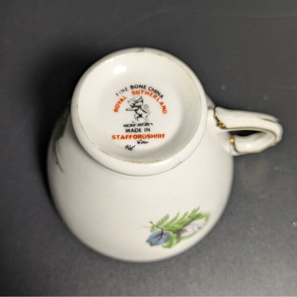 Royal Sutherland Bone China Tea Cup Floral England Gold Trim Vintage Rose - Picture 10 of 10